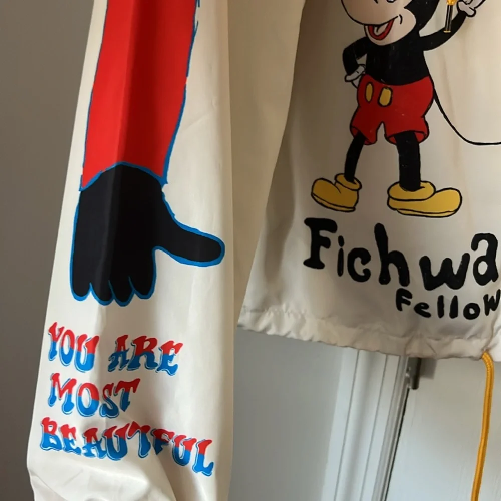 Disney World Animal Kingdom Adult Wind Breaker Rain Jacket Mickey Mouse Large - Picture 2 of 4